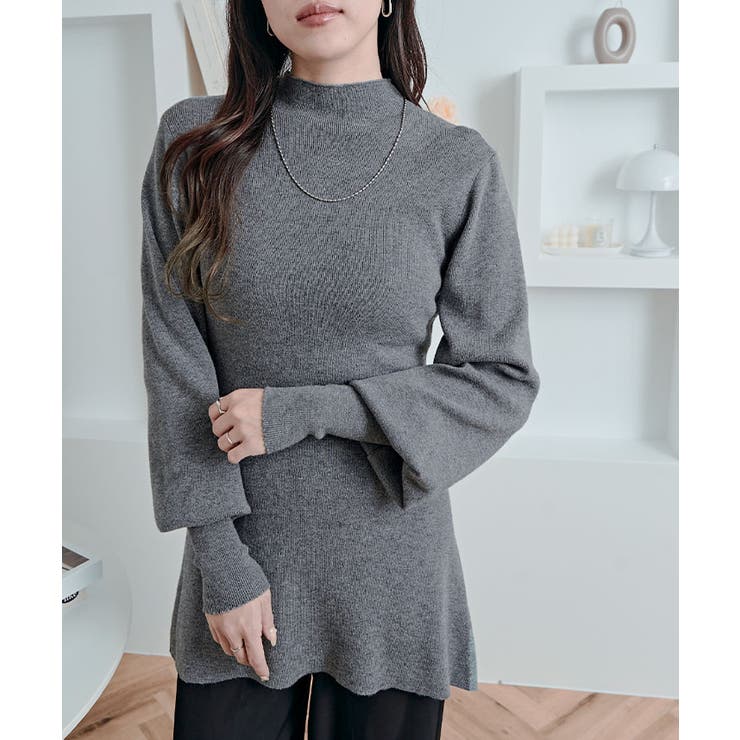 フレアシルエットクルーネックニットトップス トップス ニット | kirakiraShop  | 詳細画像11 