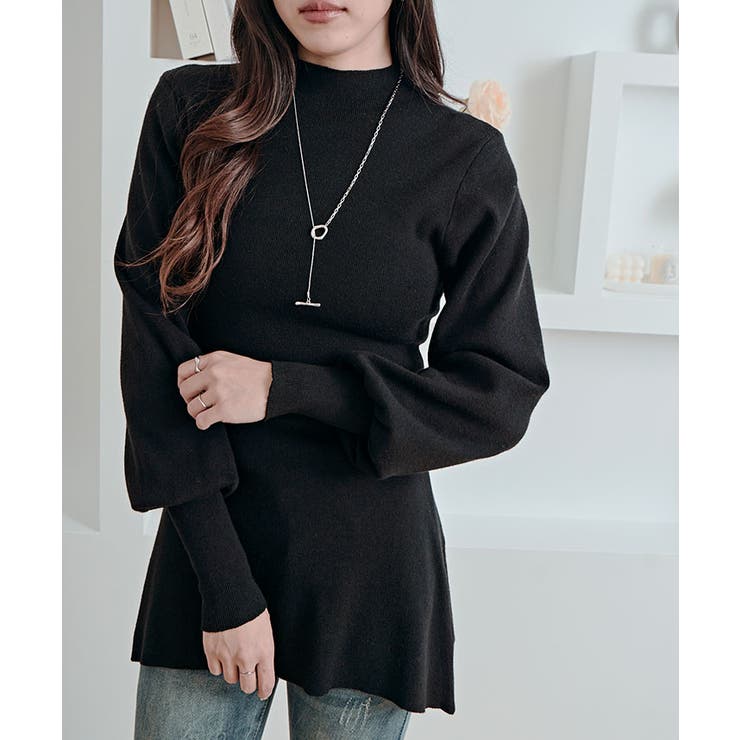 フレアシルエットクルーネックニットトップス トップス ニット | kirakiraShop  | 詳細画像5 