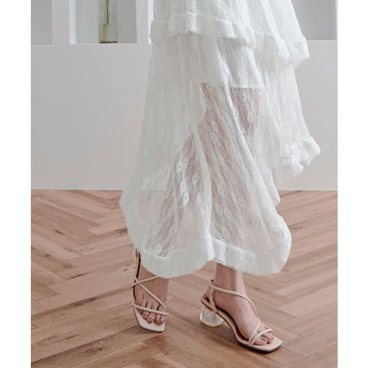 レースティアードアシンメトリースカート スカート レーススカート | kirakiraShop  | 詳細画像6 