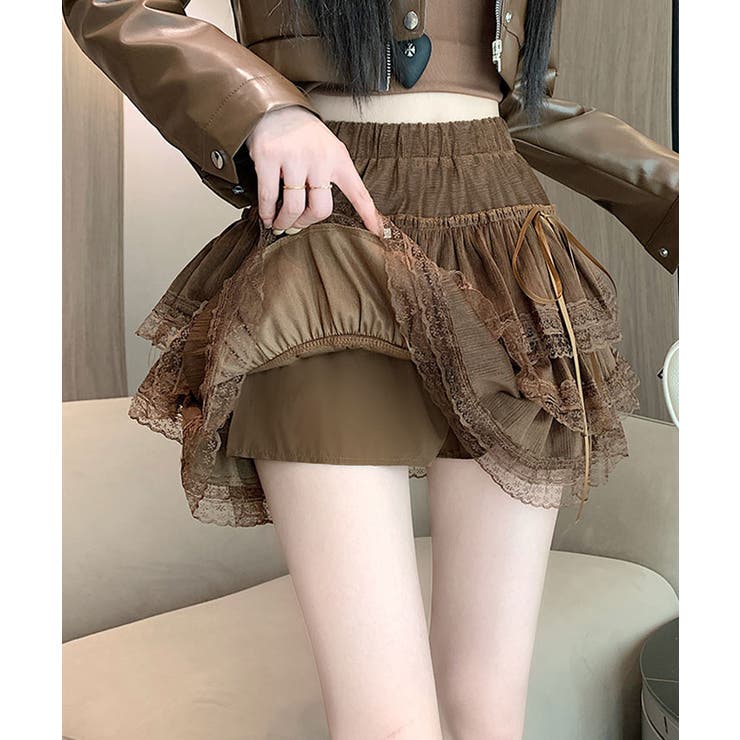 レースティアードミニスカート スカート ミニスカート | kirakiraShop  | 詳細画像13 