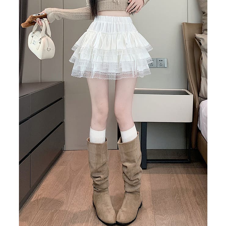 レースティアードミニスカート スカート ミニスカート | kirakiraShop  | 詳細画像7 