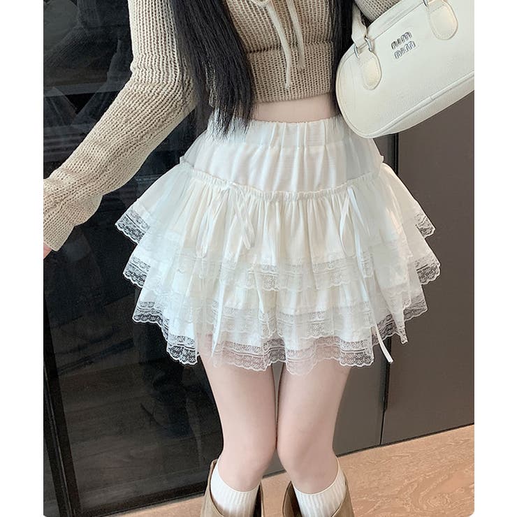 レースティアードミニスカート スカート ミニスカート | kirakiraShop  | 詳細画像9 
