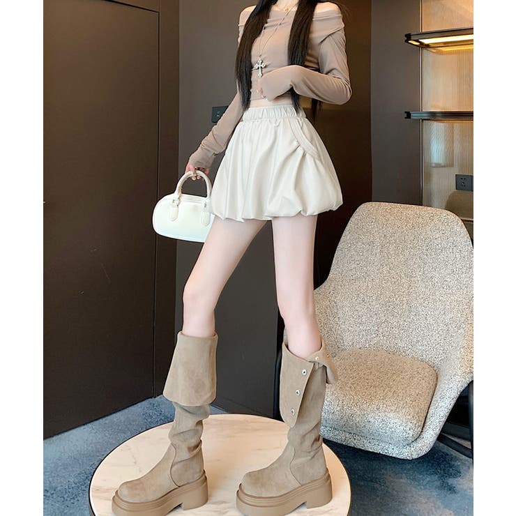 フェイクレザーバルーンミニスカート スカート ミニスカート | kirakiraShop  | 詳細画像16 