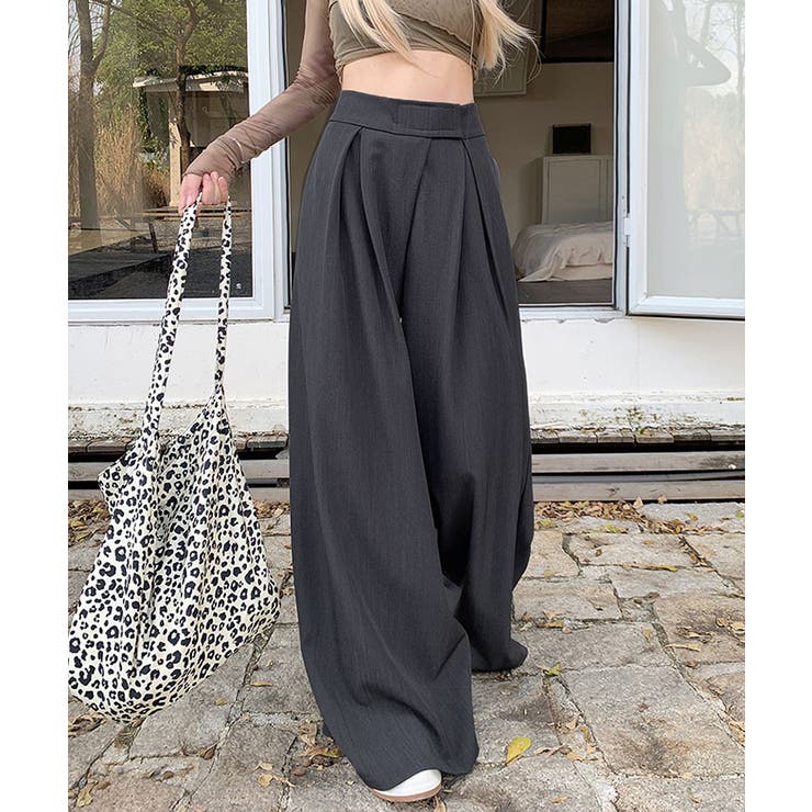 ウエスト調節タックワイドパンツ パンツ ワイドパンツ | kirakiraShop  | 詳細画像8 