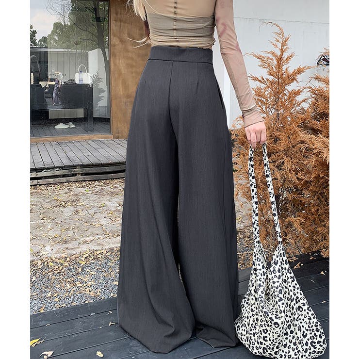 ウエスト調節タックワイドパンツ パンツ ワイドパンツ | kirakiraShop  | 詳細画像10 