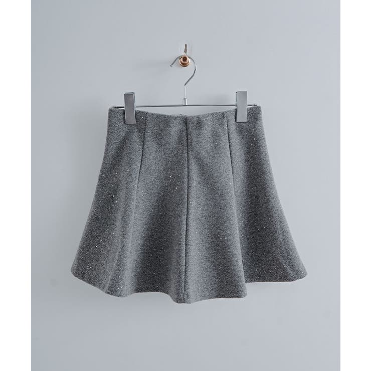 ラメ混ウールライクフレアミニスカート ボトムス スカート | kirakiraShop  | 詳細画像20 