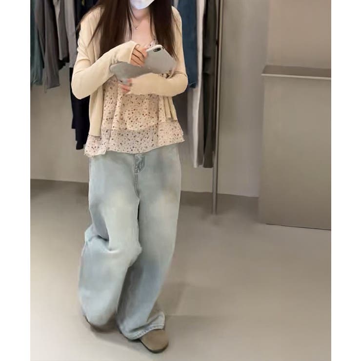 小花柄ギャザーフリル切り替えキャミソール キャミソール ビスチェ | kirakiraShop  | 詳細画像9 