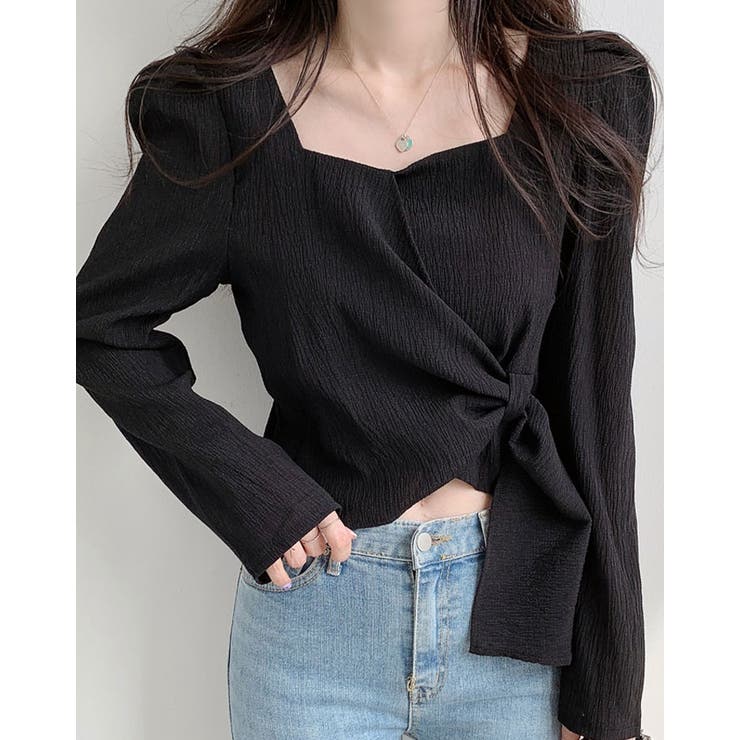 フロントリボンブラウス 2サイズ トップス | kirakiraShop  | 詳細画像2 