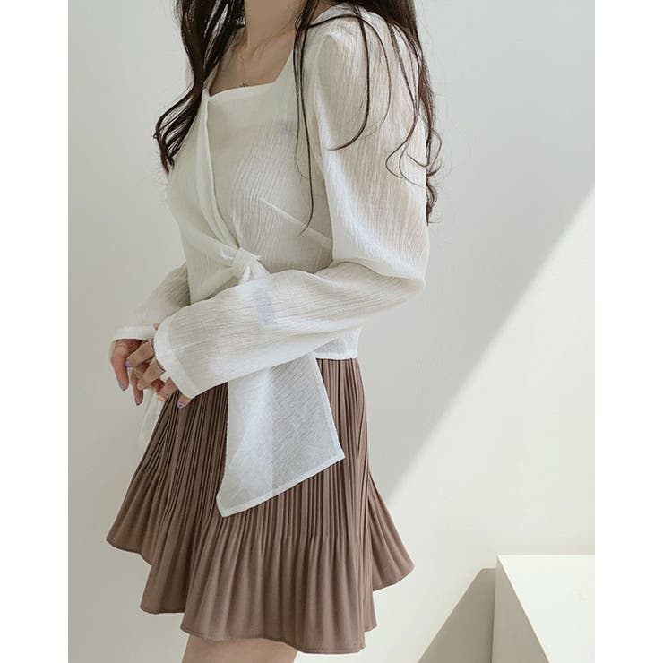 フロントリボンブラウス 2サイズ トップス | kirakiraShop  | 詳細画像9 