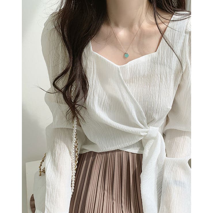 フロントリボンブラウス 2サイズ トップス | kirakiraShop  | 詳細画像10 