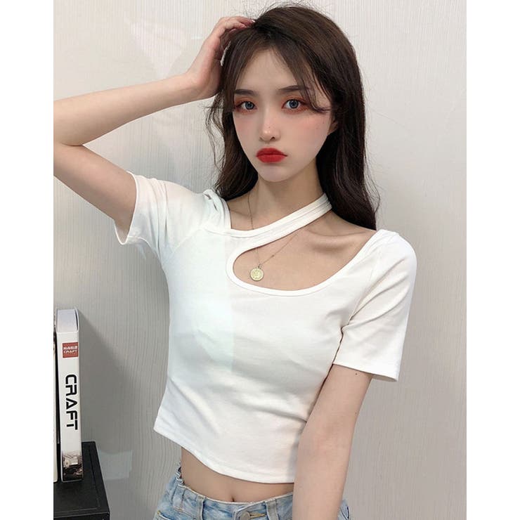 【SHOPLIST限定】アシンメトリーショート丈トップス トップス Tシャツ | kirakiraShop  | 詳細画像7 