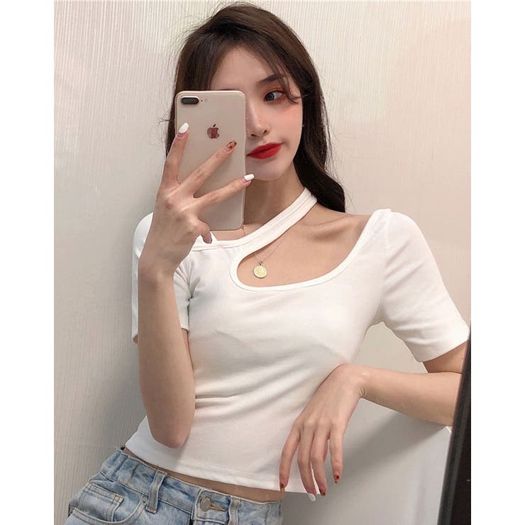 【SHOPLIST限定】アシンメトリーショート丈トップス トップス Tシャツ | kirakiraShop  | 詳細画像9 