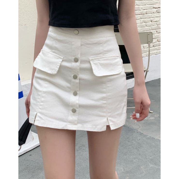 スカート風ツイルショートパンツ 3サイズ ボトムス[品番 スカート風ツイルショートパンツ 3サイズ ボトムス[品番