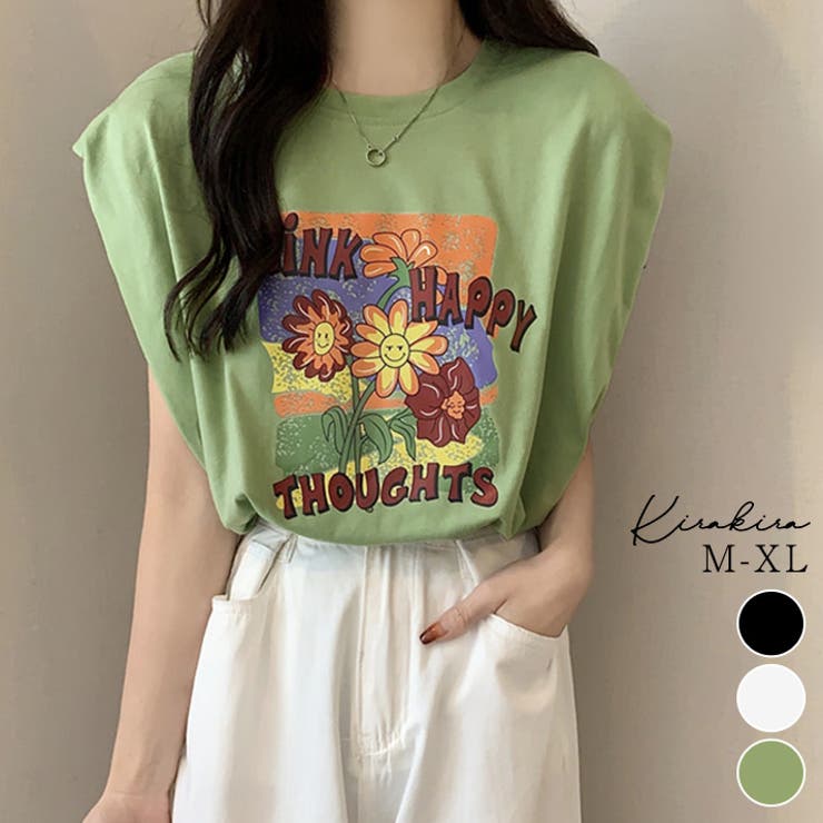 フレンチスリーブイラストtシャツ 3サイズ トップス 品番 Ik Kirakirashop キラキラショップ のレディースファッション通販 Shoplist ショップリスト