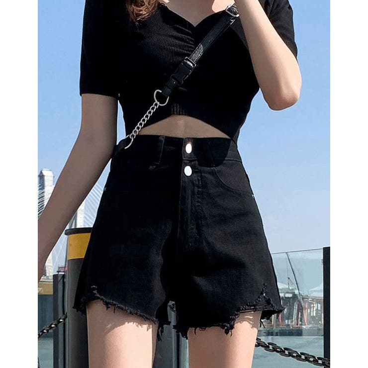 LL.AM ラメ加工ダメージショートパンツ　25インチ　5点セット GYDA ( ジェイダ ) - L/W ダメージデニムショートパンツ - FAITHWEB