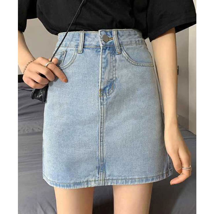 デニムミニスカート 4サイズ ボトムス[品番：IK000006917