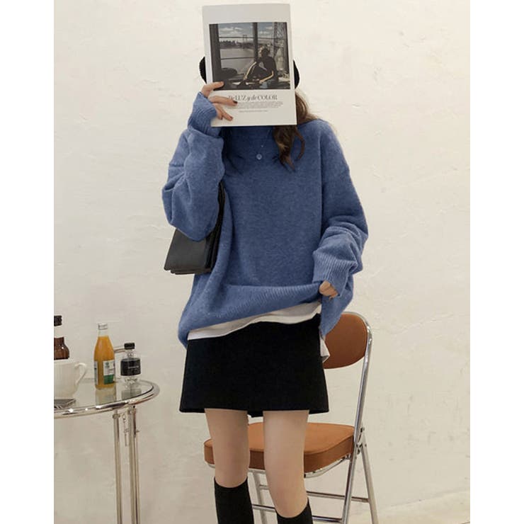 ミックスカラーオーバーニット ユニセックス カラーニット | kirakiraShop  | 詳細画像17 