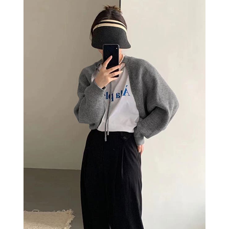 ボレロセットニットトップス GRY ボレロライクニットトップス｜リゼクシーの通販｜&mall（アンド