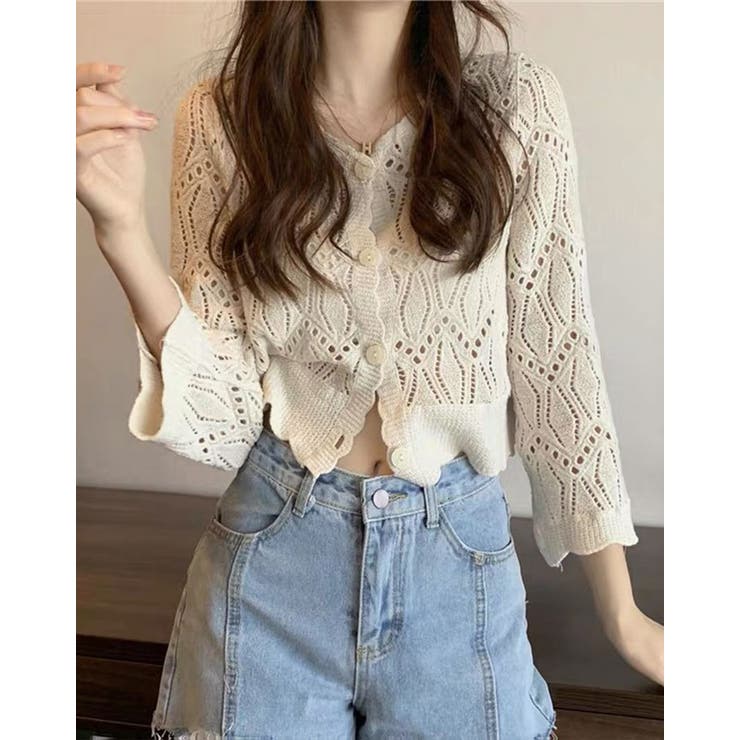 6（ロク）の「＜6(ROKU)＞KAGIBARI CARDIGAN/カーディガンΨ