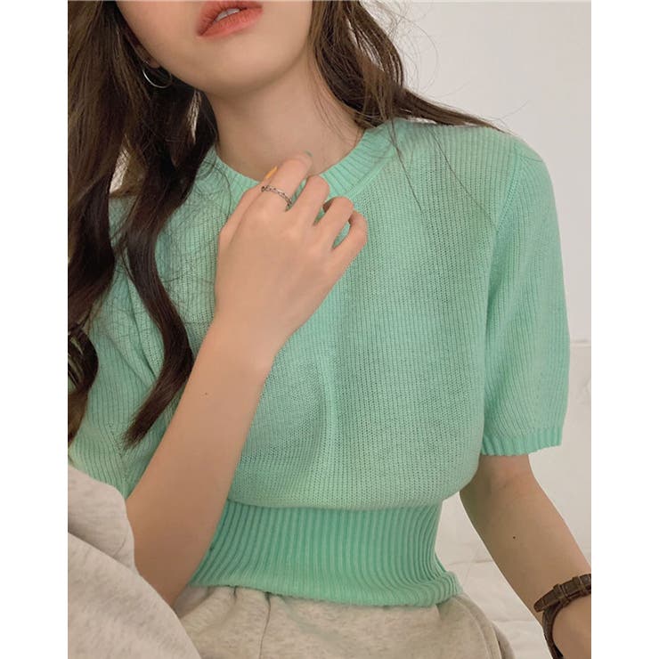 【SHOPLIST限定】五分袖ベーシックニットソー カットソー ニット | kirakiraShop  | 詳細画像11 