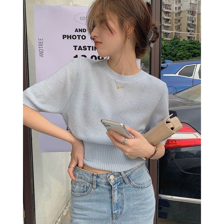 【SHOPLIST限定】五分袖ベーシックニットソー カットソー ニット | kirakiraShop  | 詳細画像19 