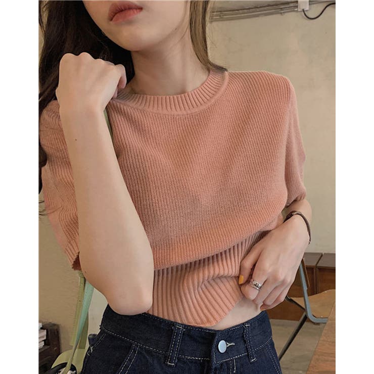 【SHOPLIST限定】五分袖ベーシックニットソー カットソー ニット | kirakiraShop  | 詳細画像9 