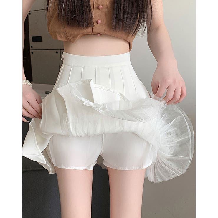 アシメレイヤードミニスカート 3サイズ ボトムス[品番