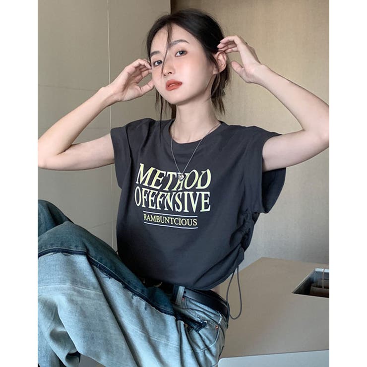 フレンチスリーブTシャツ トップス カットソー[品番