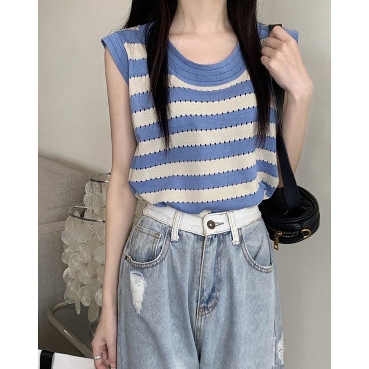 【SHOPLIST限定】ノースリーブニットトップス トップス ライトニット | kirakiraShop  | 詳細画像11 