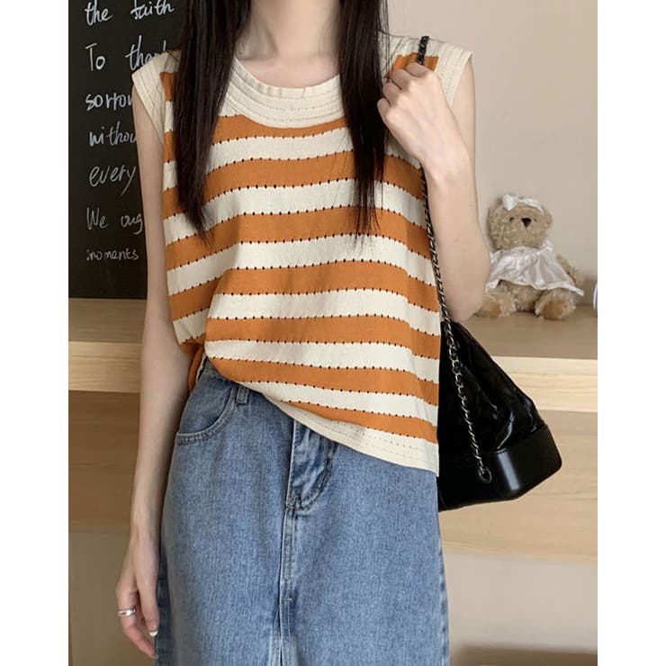 【SHOPLIST限定】ノースリーブニットトップス トップス ライトニット | kirakiraShop  | 詳細画像14 