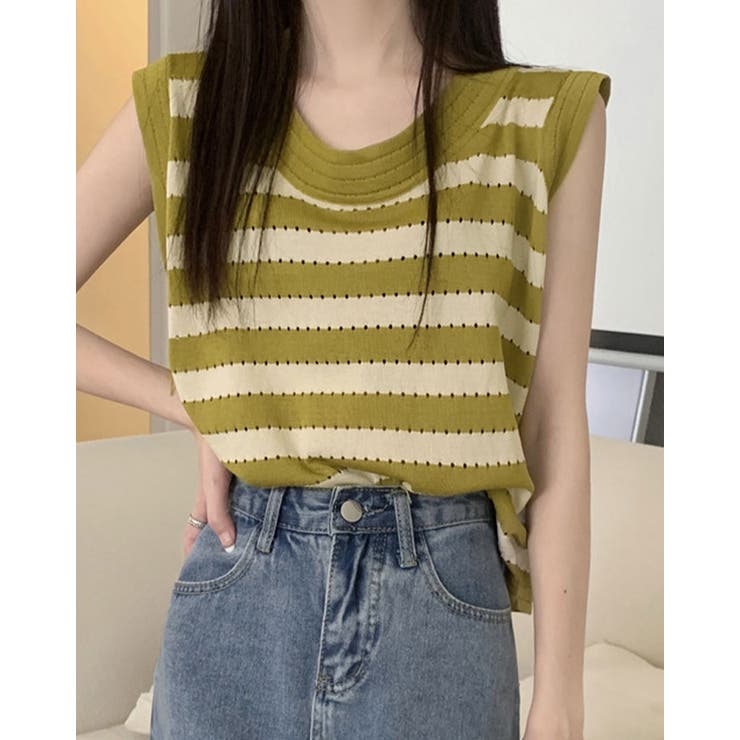 【SHOPLIST限定】ノースリーブニットトップス トップス ライトニット | kirakiraShop  | 詳細画像6 