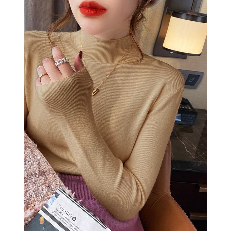 【SHOPLIST限定】ベーシックハイネックニット トップス カラーニット | kirakiraShop  | 詳細画像7 