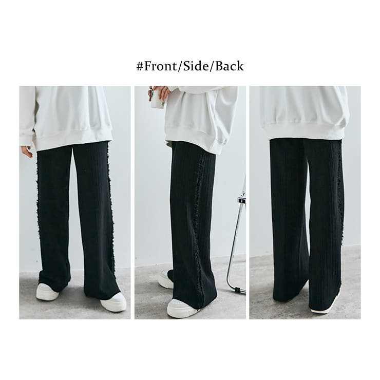 サイドフリンジニットパンツ ボトムス リブニット | kirakiraShop  | 詳細画像25 