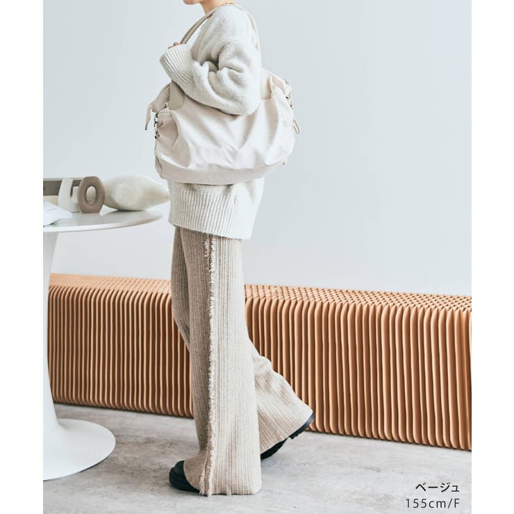 サイドフリンジニットパンツ ボトムス リブニット | kirakiraShop  | 詳細画像21 