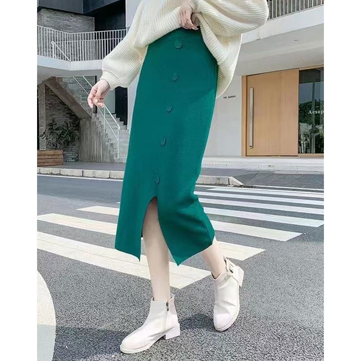 【SHOPLIST限定】フロントボタンニットスカート ボトムス ニットスカート | kirakiraShop  | 詳細画像7 