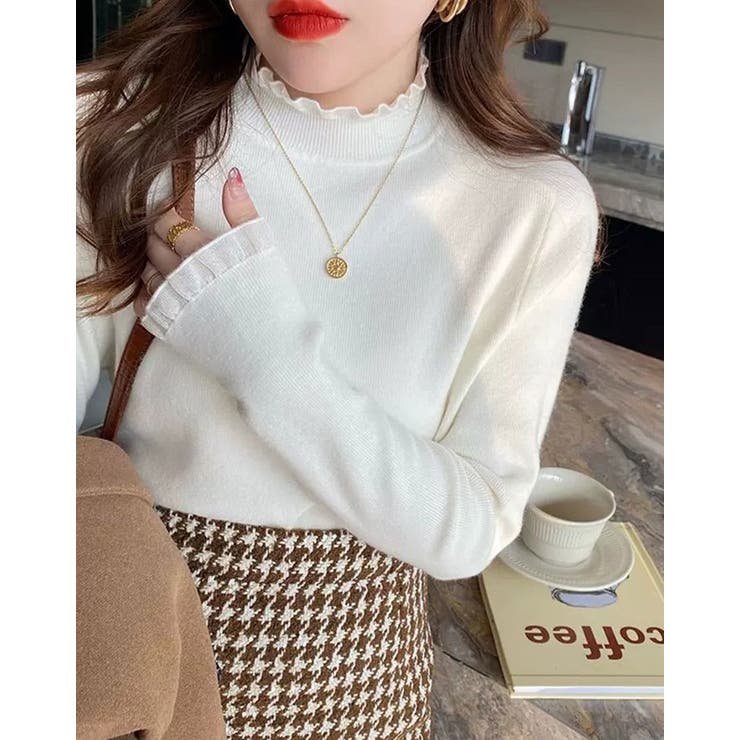 【SHOPLIST限定】ハイネックフリルニットトップス トップス ロンＴ | kirakiraShop  | 詳細画像5 