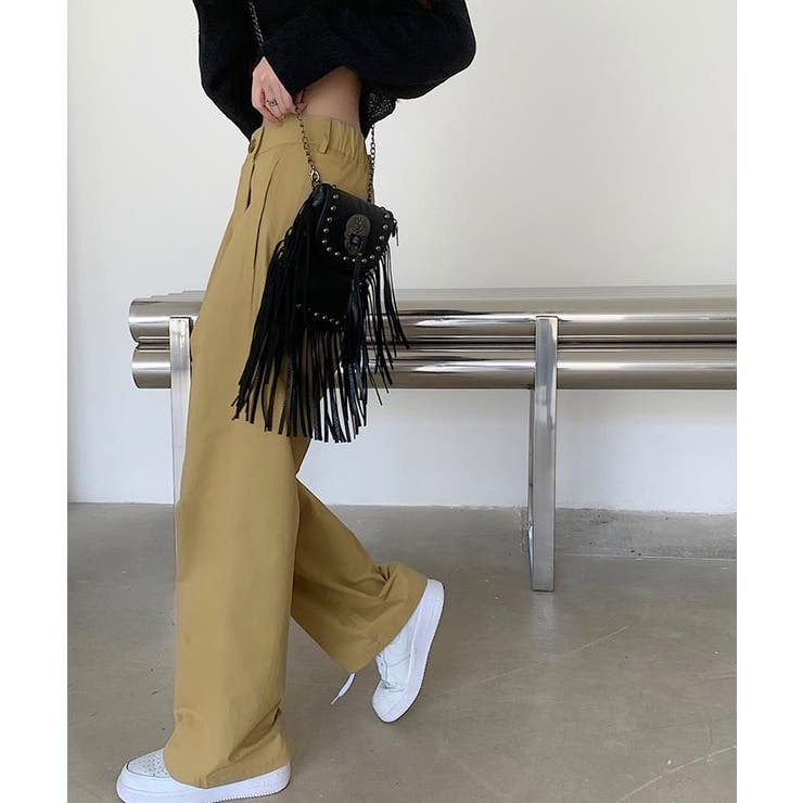 ハイウエストワイドチノパンツ 3サイズ ボトムス | kirakiraShop  | 詳細画像12 