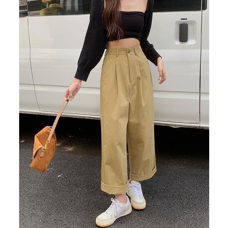 ハイウエストワイドチノパンツ 3サイズ ボトムス | kirakiraShop  | 詳細画像14 