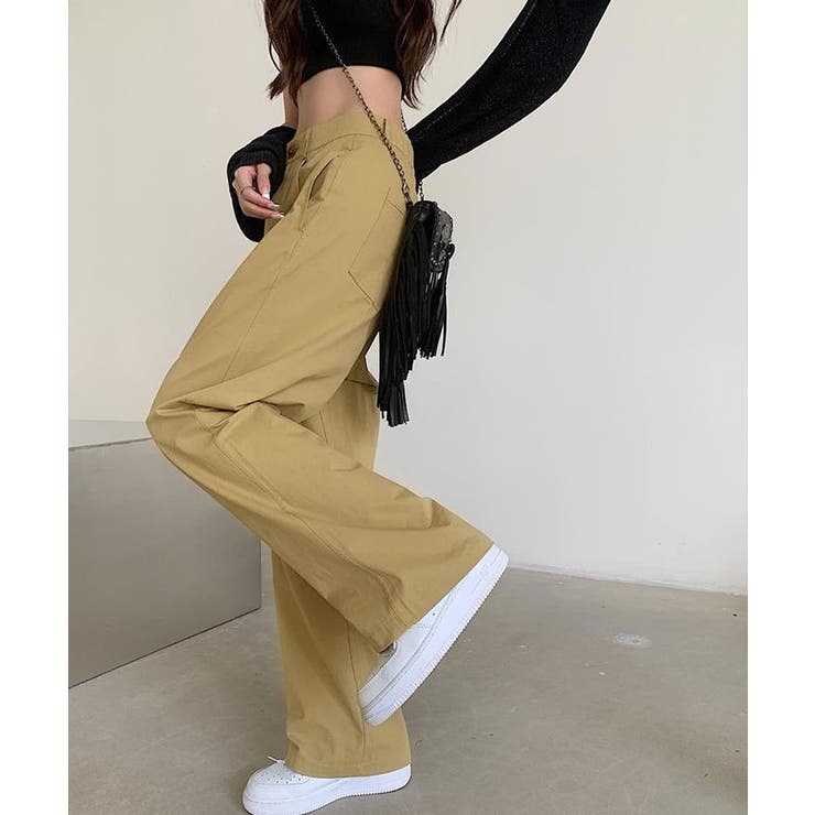 ハイウエストワイドチノパンツ 3サイズ ボトムス | kirakiraShop  | 詳細画像15 