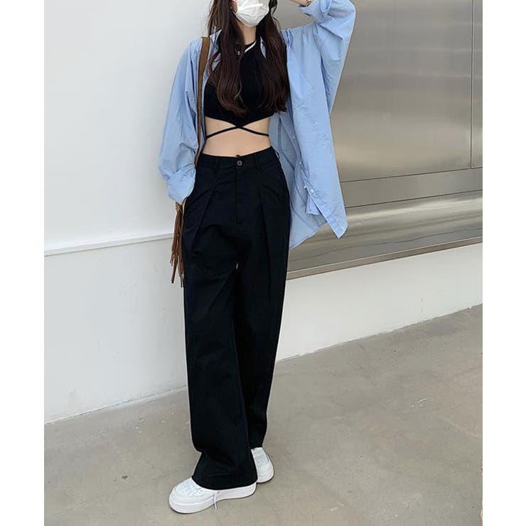 ハイウエストワイドチノパンツ 3サイズ ボトムス | kirakiraShop  | 詳細画像6 