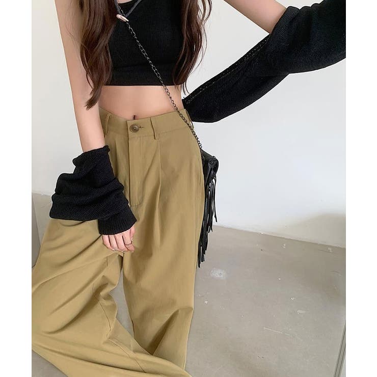 ハイウエストワイドチノパンツ 3サイズ ボトムス | kirakiraShop  | 詳細画像8 