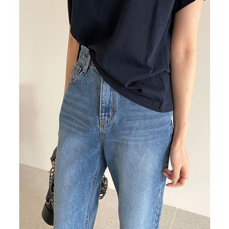 ハイウエストストレートデニム ボトムス デニムパンツ[品番