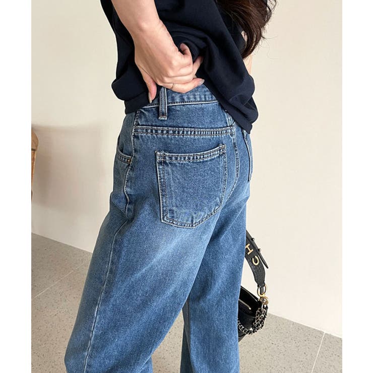 ハイウエストストレートデニム ボトムス デニムパンツ[品番