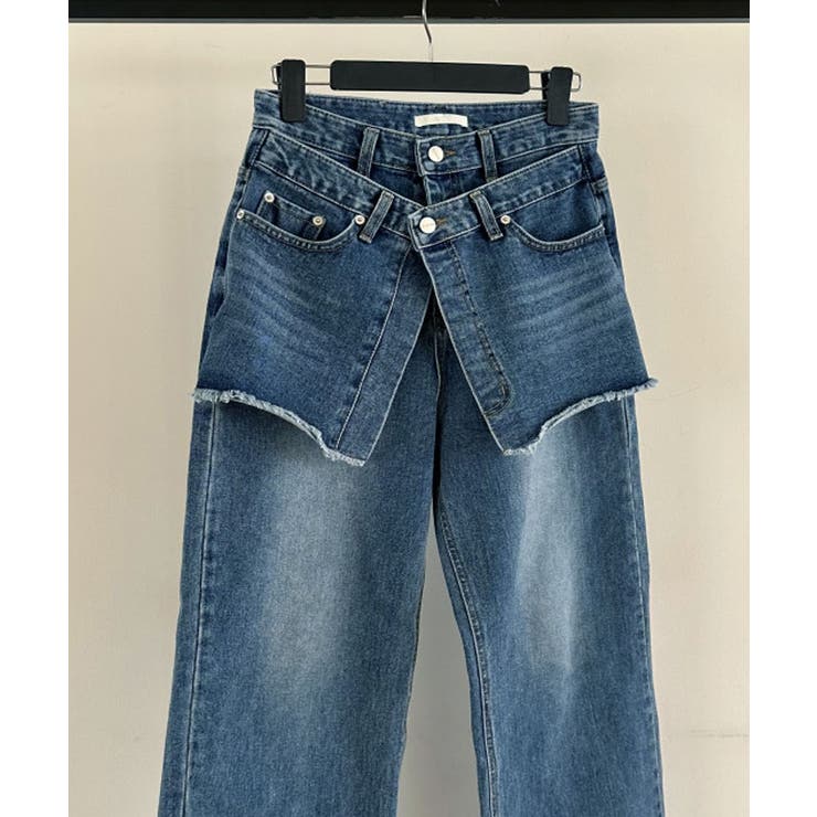 ヴィンテージダブルウエストリメイクデニム ボトムス デニム[品番