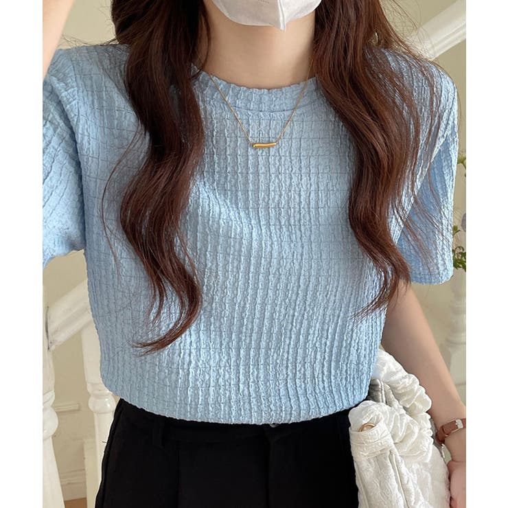 【SHOPLIST限定】リップルクルーネックTシャツ 4色 トップス | kirakiraShop  | 詳細画像13 