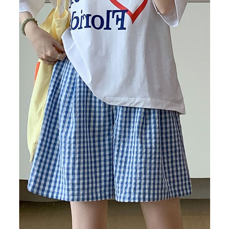 ギンガムチェックAラインショートパンツ ボトムス パンツ[品番
