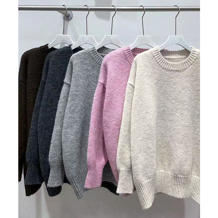 メンズライクシンプルモヘアニット トップス ニット[品番