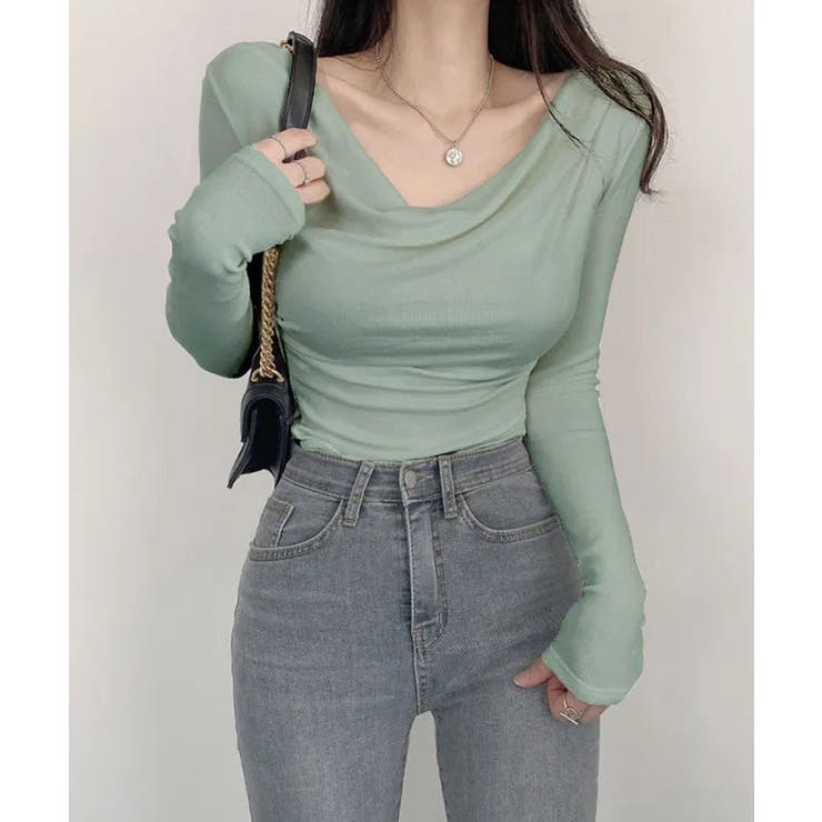 【SHOPLIST限定】ネックドレープロングスリーブカットソー トップス ソフト… | kirakiraShop  | 詳細画像13 