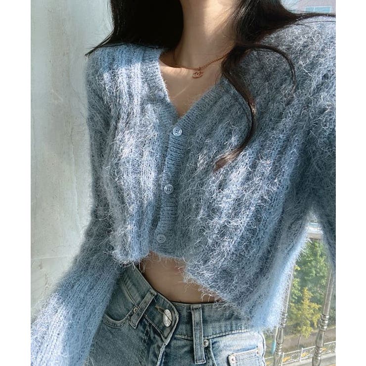 スリーブフレアショートニットカーディガン トップス カーディガン | kirakiraShop  | 詳細画像11 