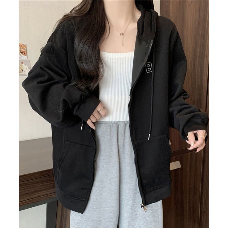 【SHOPLIST限定】裏起毛 オーバーシルエット ロゴパーカー | kirakiraShop  | 詳細画像2 